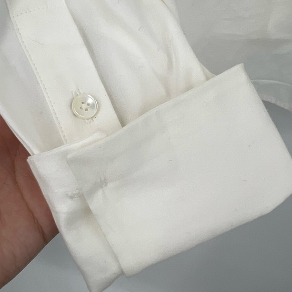 Reformation Cotton Anzio Button Down Knot Tie White Tee Shirt Cotton shirt - Picture 10 of 12